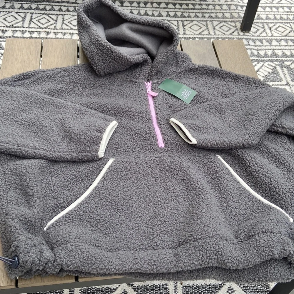 Women's Size Small Half-Zip Sherpa
Anorak Jacket - Wild Fable Gray NEW 🆕 - Picture 6 of 9